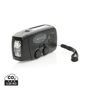 RescueWave RCS recycled plastic emergency radio, black