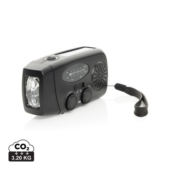RescueWave RCS recycled plastic emergency radio, black