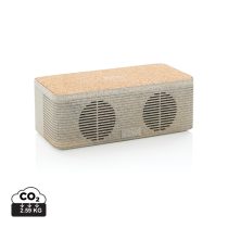 Wheatstraw wireless charging speaker, brown