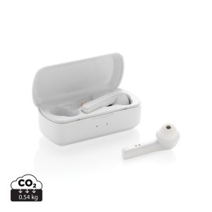 Free Flow TWS earbuds in charging case, white