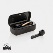 Bamboo Free Flow TWS earbuds in case, black
