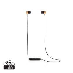 Bamboo wireless earbuds, brown