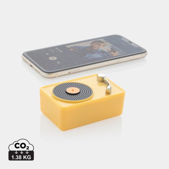 Mini Vintage 3W wireless speaker, yellow