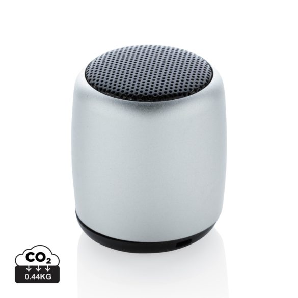 Mini aluminum wireless speaker, silver