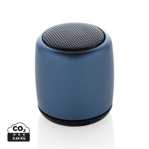 Mini aluminum wireless speaker, blue