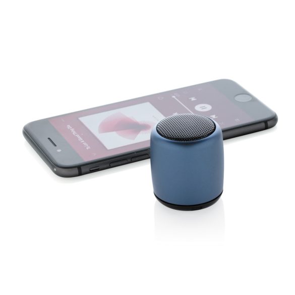 Mini aluminum wireless speaker, blue