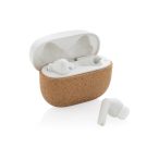 Oregon RCS recycled plastic and cork TWS earbuds, brown