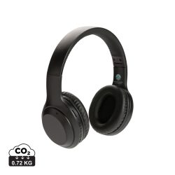 RCS standard recycled plastic headphone, black