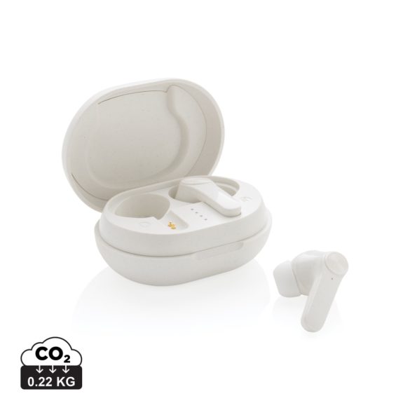 RCS standard recycled plastic TWS earbuds, white
