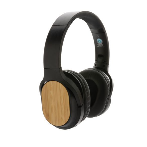 RCS and FSC® bamboo Elite Foldable wireless headphone, black