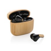 RCS recycled plastic & bamboo TWS earbuds, brown