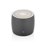 Swiss Peak RCS recycled aluminium 3W bass speaker, grey