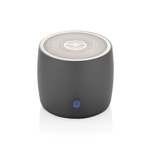 Swiss Peak RCS recycled aluminium 3W bass speaker, grey