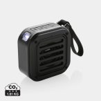   3W RCS recycled plastic wireless sunwave solar speaker, black