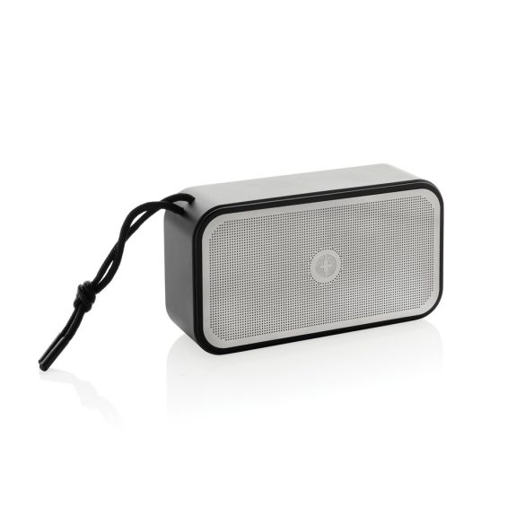 Swiss Peak RCS recycled aluminium 10W bass speaker, grey