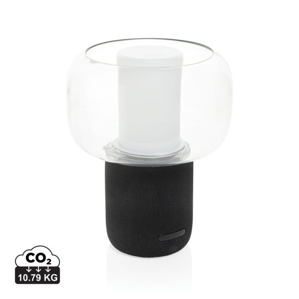 Lux RCS recycled plastic 10W speaker lamp, black