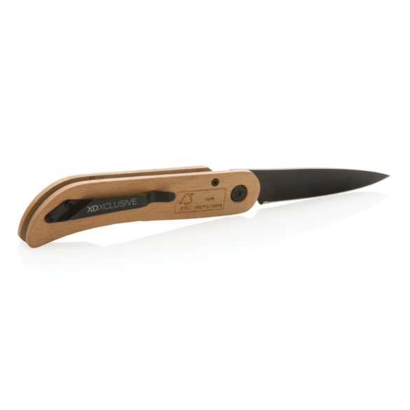 Nemus FSC® Luxury Wooden knife with lock, brown