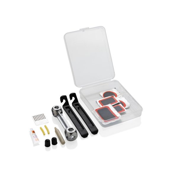 Bike repair kit compact, transparent