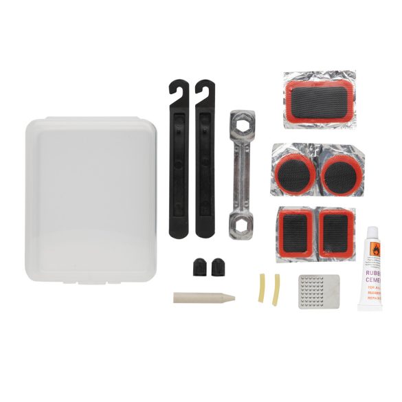 Bike repair kit compact, transparent