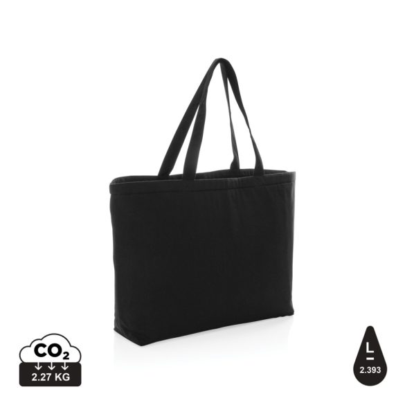 Impact Aware™ 285 gsm rcanvas large cooler tote undyed, black