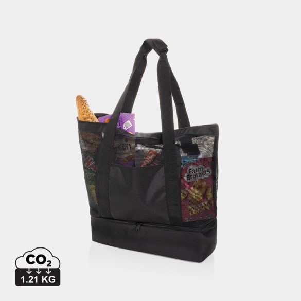 Iqlo Aware™ RPET 2-in-1 cooler tote, black