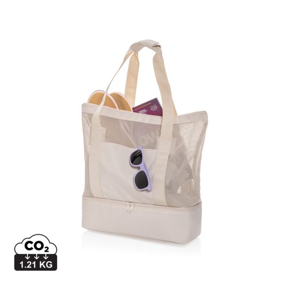 Iqlo Aware™ RPET 2-in-1 cooler tote, beige