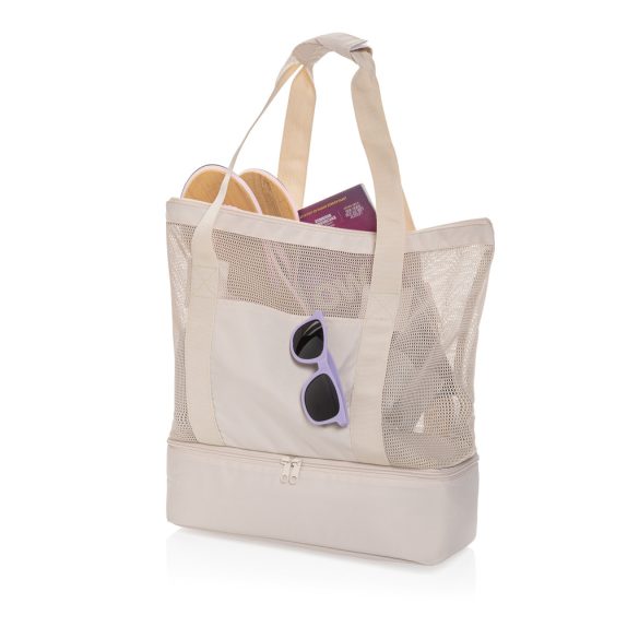 Iqlo Aware™ RPET 2-in-1 cooler tote, beige