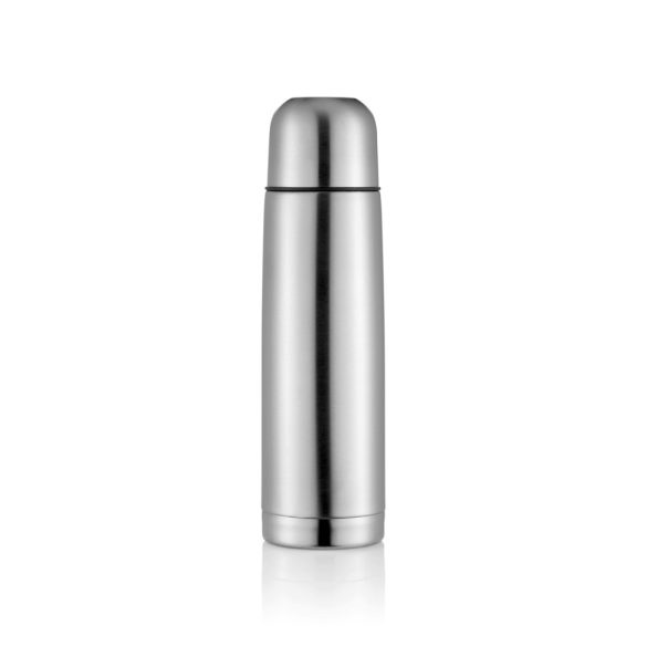 Stainless steel flask, silver