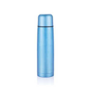 Stainless steel flask, blue