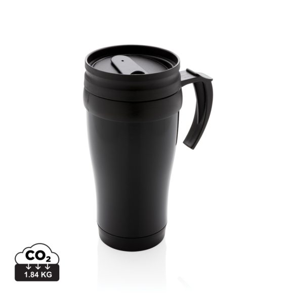 Stainless steel mug, black