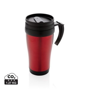 Stainless steel mug, red