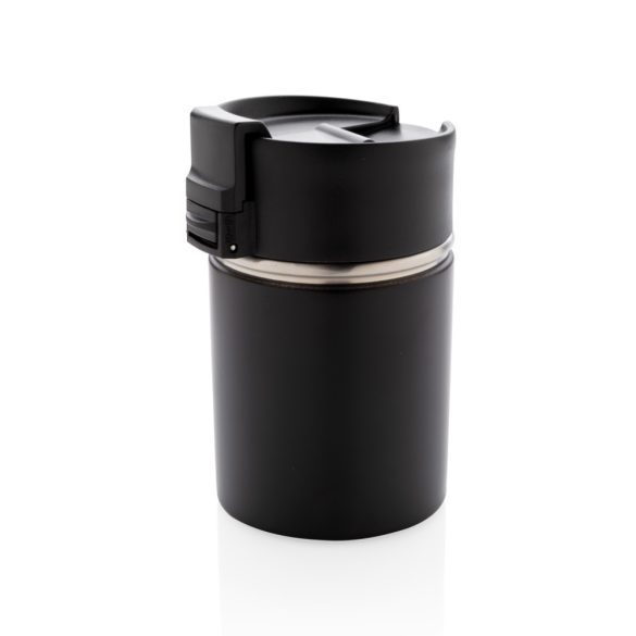 Bogota compact vacuum mug with ceramic coating, black