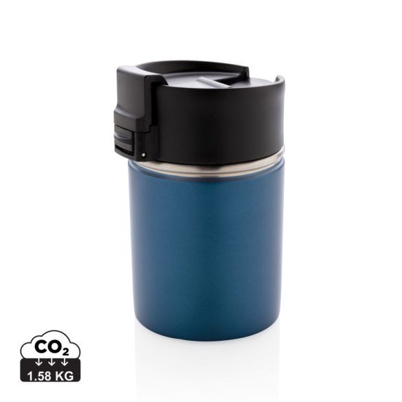 Bogota compact vacuum mug with ceramic coating, blue