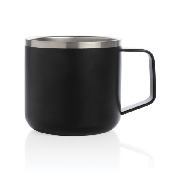 Vacuum stainless steel camp mug, black