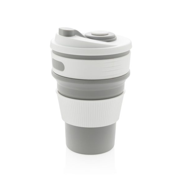 Foldable silicone cup, grey