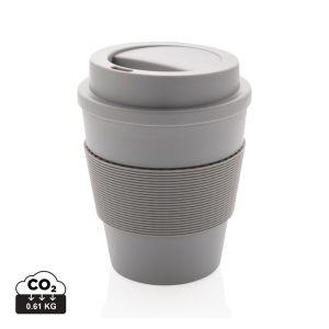 Reusable Coffee cup with screw lid 350ml, grey