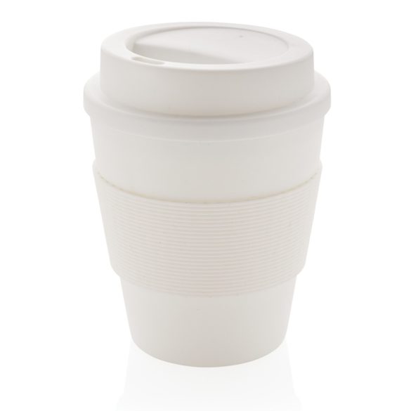 Reusable Coffee cup with screw lid 350ml, white