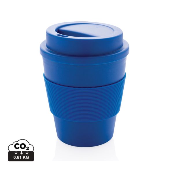 Reusable Coffee cup with screw lid 350ml, blue