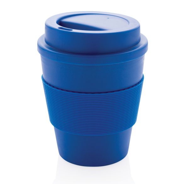 Reusable Coffee cup with screw lid 350ml, blue