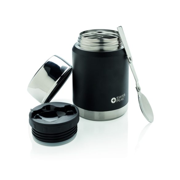 Swiss Peak Elite copper vacuum food container, black