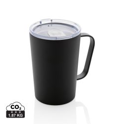 RCS Recycled stainless steel modern vacuum mug with lid, bla