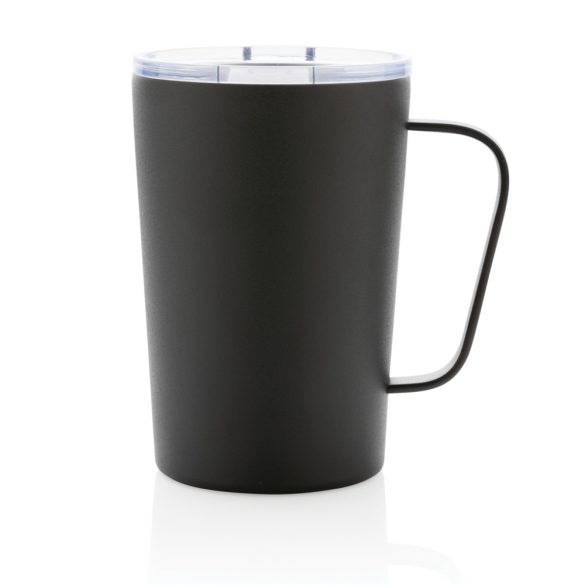 RCS Recycled stainless steel modern vacuum mug with lid, bla