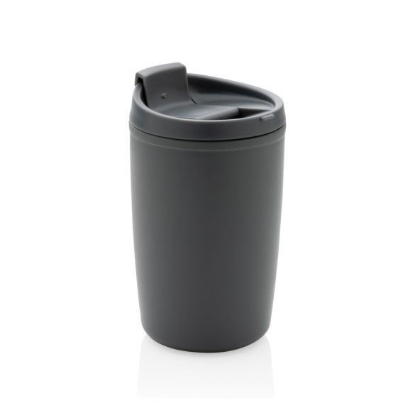 GRS Recycled PP tumbler with flip lid, anthracite