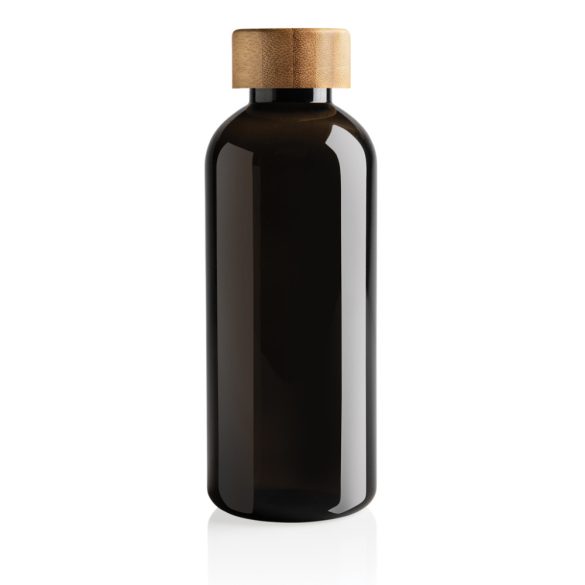 GRS RPET bottle with FSC bamboo lid, black