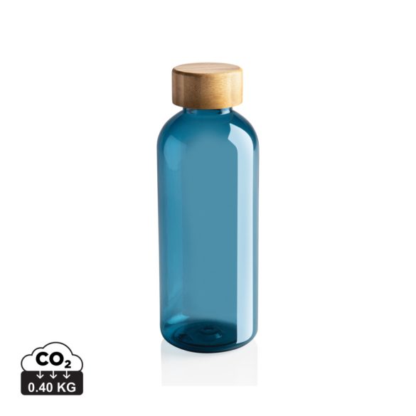 GRS RPET bottle with FSC bamboo lid, blue