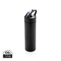 Sport bottle with straw, black