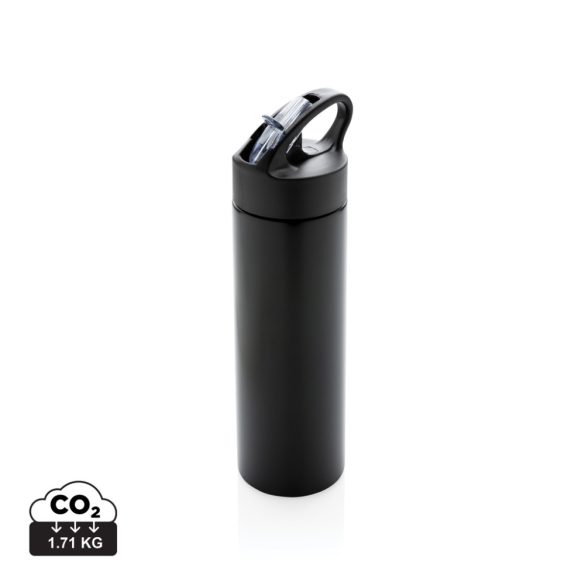 Sport bottle with straw, black