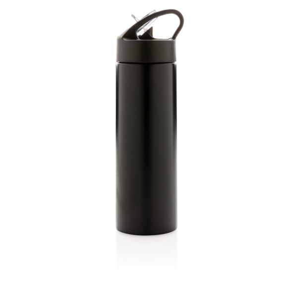 Sport bottle with straw, black