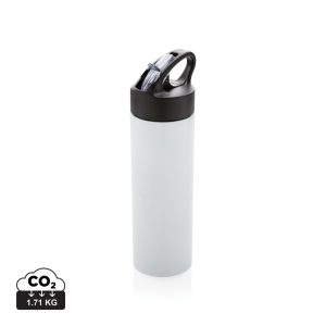 Sport bottle with straw, white