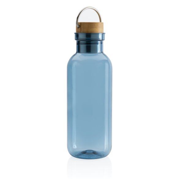 GRS RPET bottle with FSC bamboo lid and handle, blue